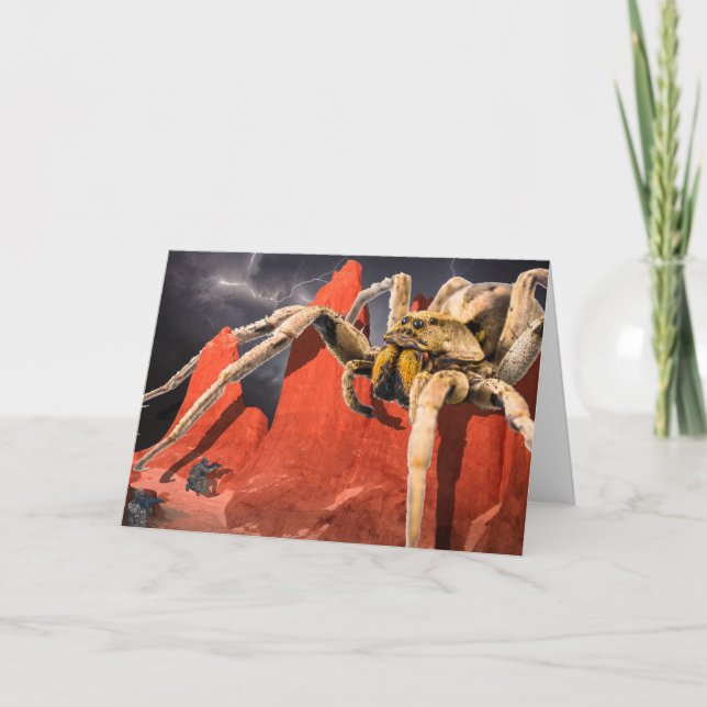 Carte De Remerciements Giant Spider in Mountains Halloween Card (Devant)