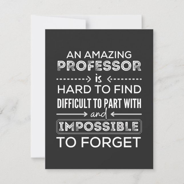 Carte De Remerciements Gift For Professor, Professor Gift (Devant)