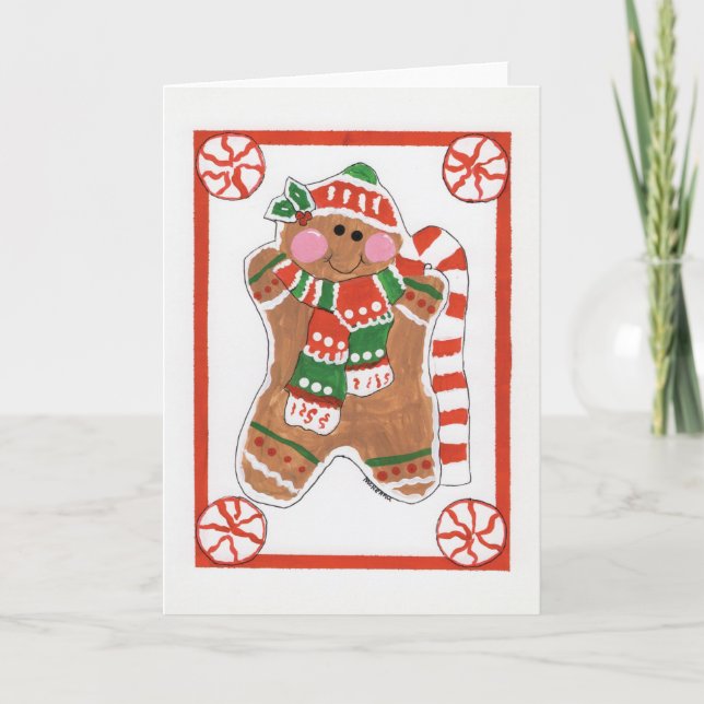 Carte De Remerciements Gingerbread Love - Art pour enfants pour CHOC (Devant)