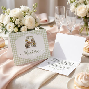 Carte De Remerciements Gingham personnalisé Elle est fraîche sur le march