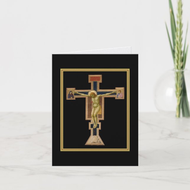 Carte De Remerciements Giotto's Crucifix circa 1290 - 1295 sympathy card. (Devant)