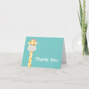 Carte De Remerciements Girafe Caprice