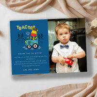 Giraffe Bleue Dans Ferme Tracteur Garçons Photo An