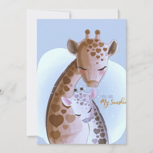 Carte De Remerciements Giraffe Lover Cute Giraffes (Devant)