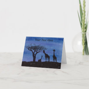 Carte De Remerciements Giraffes