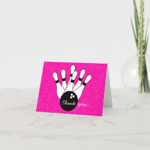 Carte De Remerciements Girls Bowling Thank You Note Card