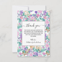 Girly pink Violet Purple Gold Watercolor Flowers