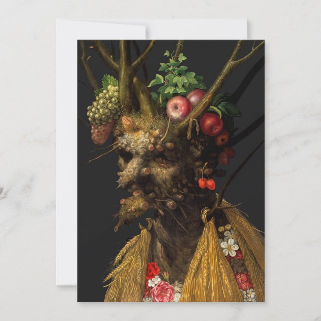 Carte De Remerciements Giuseppe Arcimboldo - Quatre saisons en une tête (Devant)