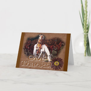 Carte De Remerciements give thanks indian greeting card