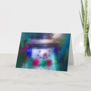 Carte de remerciements givré