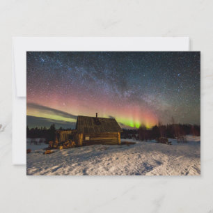 Carte De Remerciements Glace et neige   Aurora Polaris Murmansk, Islande