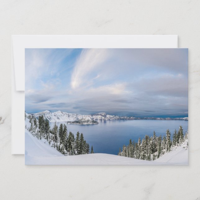 Carte De Remerciements Glace et neige | Crater Lake Oregon (Devant)