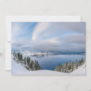 Carte De Remerciements Glace et neige   Crater Lake Oregon