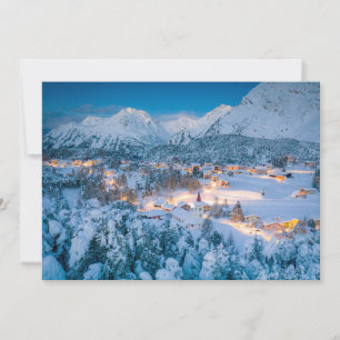 Carte De Remerciements Glace et neige   Graubunden, Engadin, Suisse