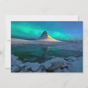Carte De Remerciements Glace et neige   Kirkjufell Mountain, Islande