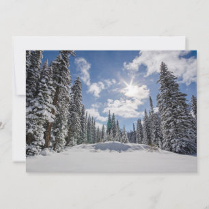 Carte De Remerciements Glace et neige Sunrise Winter Snow Alberta, Cana
