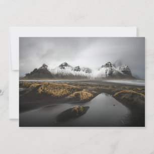 Carte De Remerciements Glace et neige   Vestrahorn Mountain, Islande