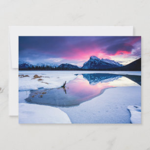 Carte De Remerciements Glace & Neige   Mt. Rundle, Canada