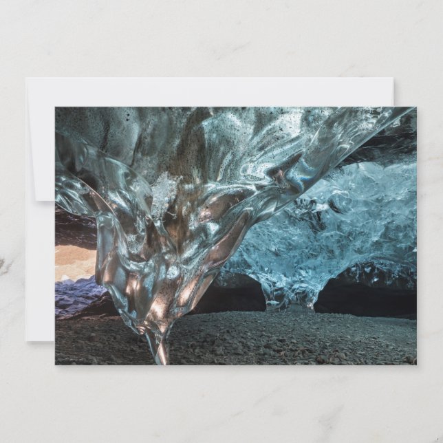 Carte De Remerciements Glaçon de glace dans une grotte de glace (Devant)