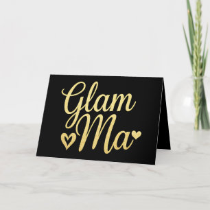 Carte De Remerciements Glam Ma Cœur Or Maman Grand-mère Fête des Mères