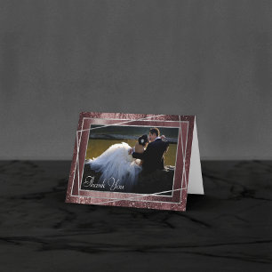 Carte De Remerciements Glitzy Minimalism   Cassis Purple Glitter Photo