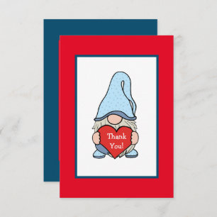 Carte De Remerciements Gnome avec coeur