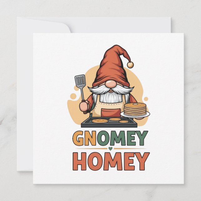 Carte De Remerciements Gnomey Homey crêpes design (Devant)
