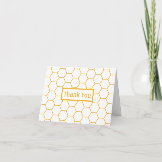 Carte de remerciements Gold Honeycomb (Devant)
