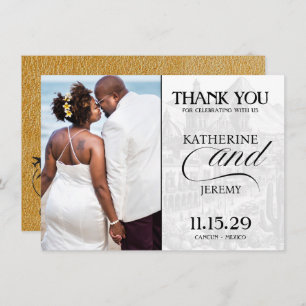 Carte De Remerciements Gold Mexico Passport