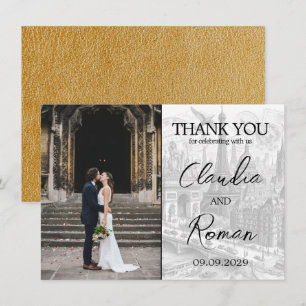 Carte De Remerciements Gold Paris Passport