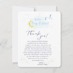 Carte De Remerciements Gold Starlit Baby Boy Bliss Stores Livraison spéci