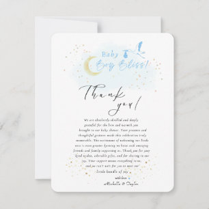 Carte De Remerciements Gold Starlit Baby Boy Bliss Stores Livraison spéci