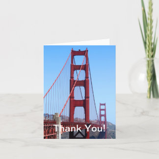 Carte De Remerciements Golden Gate