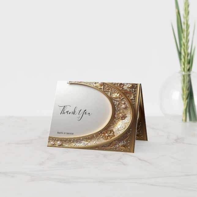 Carte De Remerciements Golden Ornate Frame Thank You Card (Devant)