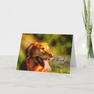 Carte de remerciements - Golden Retriever Chien Ca
