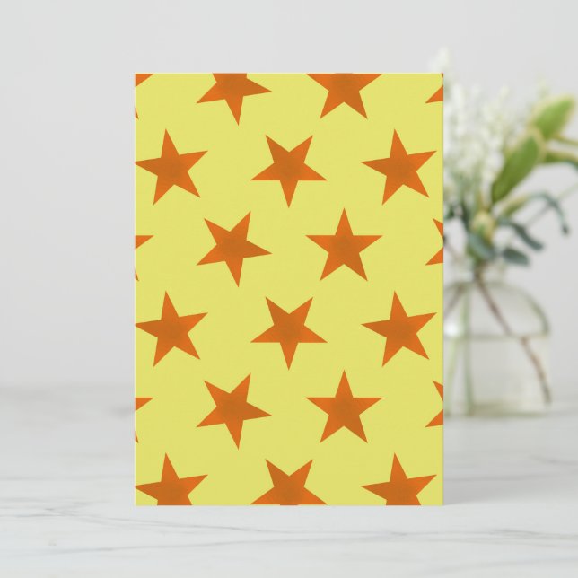 Carte De Remerciements Golden Stars Motif 4 (Debout devant)