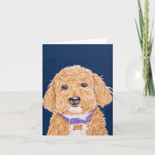 Carte De Remerciements Goldendoodle (Devant)