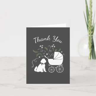 Carte De Remerciements Goldendoodle Chien Baby shower sans genre