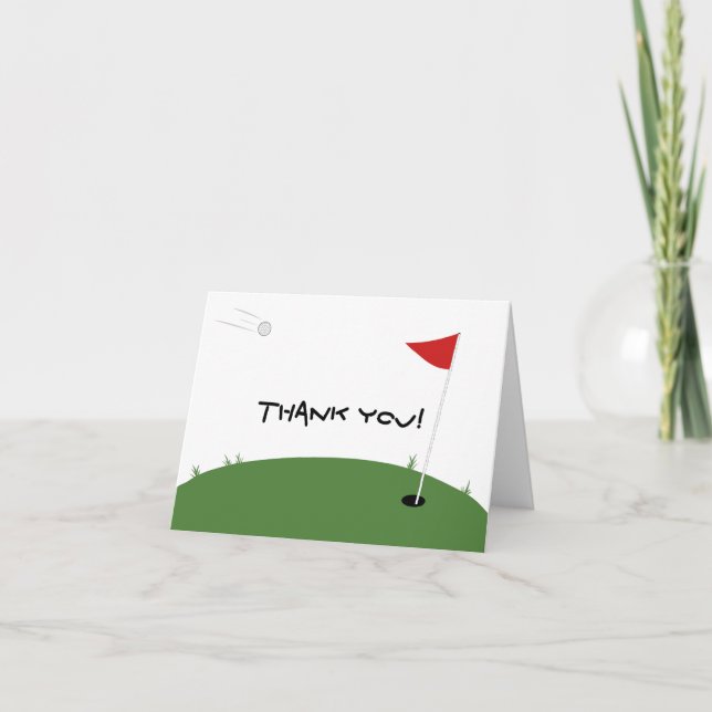 Carte De Remerciements Golf (Devant)