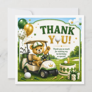 Carte De Remerciements Golf 1er anniversaire