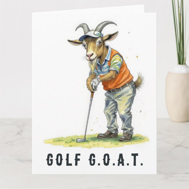 Carte De Remerciements Golf G.O.A.T. - Big Golf Card (Devant)