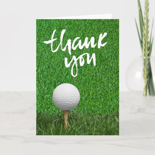 Carte De Remerciements GOLF Greens Gratitude : Fairway (Devant)