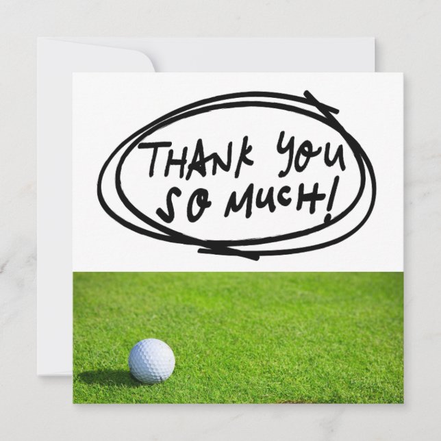 Carte De Remerciements GOLF Greens Gratitude : Fairway (Devant)