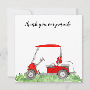Carte De Remerciements Golf Sauvez la date Tournoi de golf avec voiturett