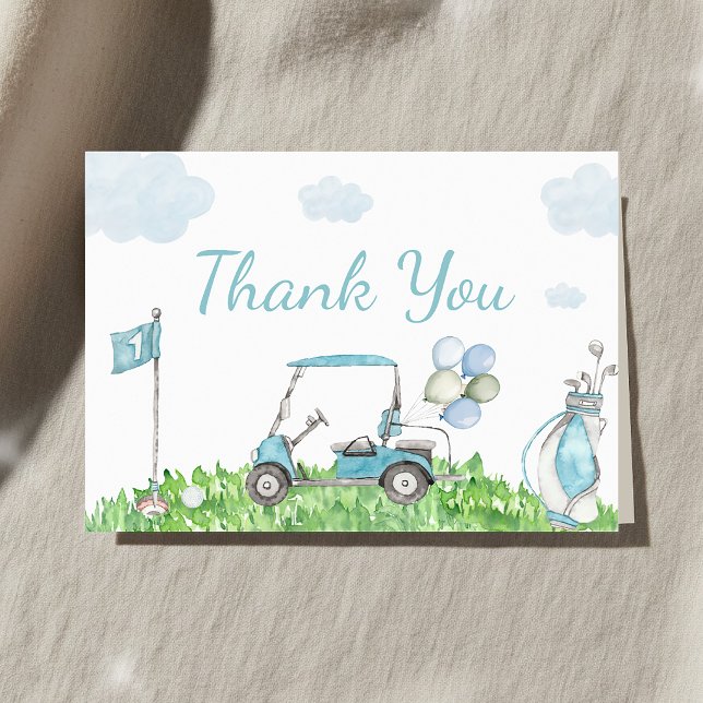 Carte De Remerciements Golf Un Petit Baby shower À Putter (Créateur téléchargé)