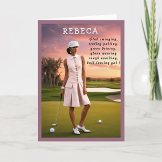 Carte De Remerciements Golfer Funny Anniversaire mignon Golf blague