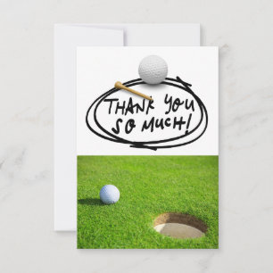 Carte De Remerciements GOLFing Green Gratitude : Parfait