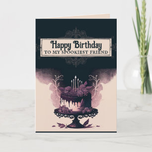 Carte De Remerciements Goth Birthday Card - Gâteau d'anniversaire Éffraya