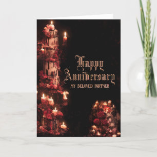 Carte De Remerciements Goth Mariage Anniversary Card - Ajoutez votre prop