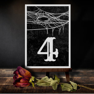 Carte De Remerciements Gothique Spider Web Halloween Mariage Numéro de ta
